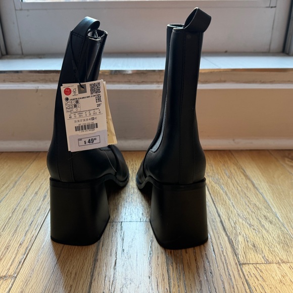 Zara Black Ankle Boots - Picture 5 of 7